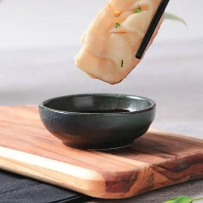 Ramequim Molho Shoyu 70ml Sushi Stoneware Greenery 9x3cm Porto Brasil Restaurante Japonês