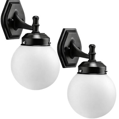 Kit 2 Luminárias Globo Arandela de Parede Clássica Decorativa Aluminío Termoplástico E27 Dital
