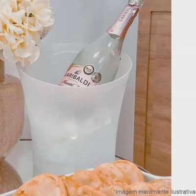 Balde de Gelo Plástico Champanhe Bebidas 4,5L Pequeno Ou Transparente Champanheira