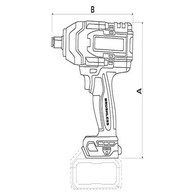 Chave de Impacto by TOTAL 3/4 20V 1350 N.m Brushless Força Industrial com LED Tramontina n/a