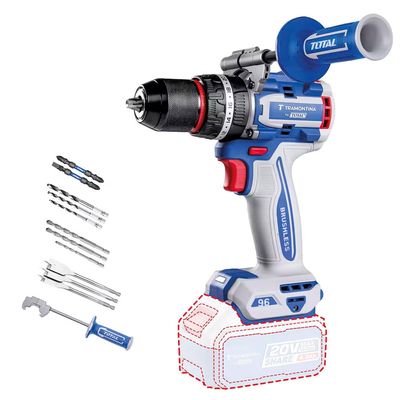 Parafusadeira Furadeira de Impacto by TOTAL 20V Brushless 96 Azul