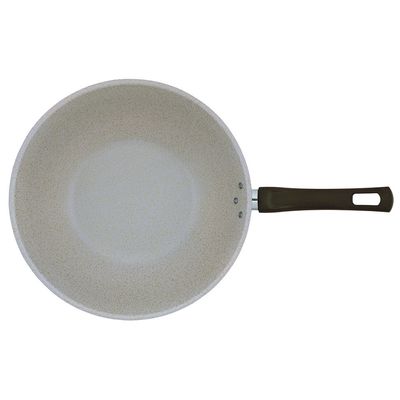 Frigideira Wok Oriental Ekó 24cm Alumínio Antiaderente 7 Camadas Sustentável Multiflon Bege