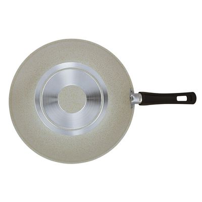 Frigideira Wok Oriental Ekó 24cm Alumínio Antiaderente 7 Camadas Sustentável Multiflon Bege