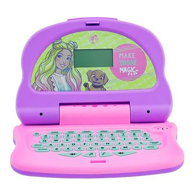Kit Laptop Infantil Educativo Candide Barbie Charm + Hello KittyTech Bilíngue