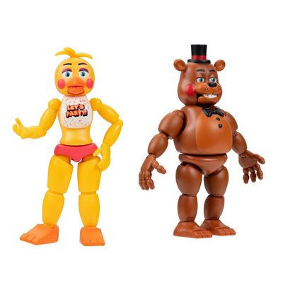 Kit Pelúcia com chaveiro Five Nights at Freddy’s 4” 10cm Chica + Freddy