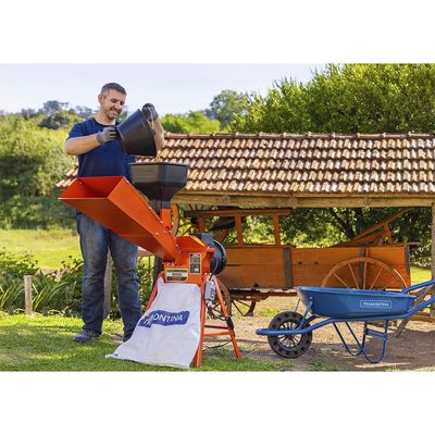 Triturador Elétrico TE25T Motor 2 hp Suporte Triangular e Saída Lateral Bivolt Tramontina Amarelo