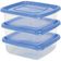Conjunto 3 Potes Quadrado 600ml PO01 São Bernardo Sortido