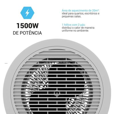 Aquecedor Philco Sistema Termo Ventilador 3 em 1 PAQ2100A 220V