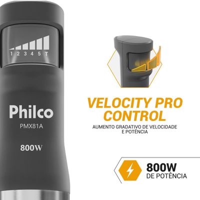 Mixer Philco 800W 3 em 1 Velocity Pro Control PMX81A 127V