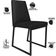 Kit 06 Cadeiras Decorativas Estofada Para Sala de Jantar Dafne L02 Couríssimo Preto - Lyam Decor
