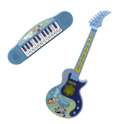 Kit Instrumento Musical Bluey Guitarra + Piano