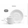 Jogo 6 Xícaras de Café 100ml com Pires Porcelana Branca Clea