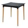 Mesa Diana Preta Tramontina 70cm em Polipropileno com Pernas de Madeira Natural