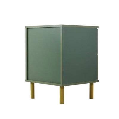 Mesa de Cabeceira 2 Gavetas Verde Oliva 41x39x56 cm Ditália