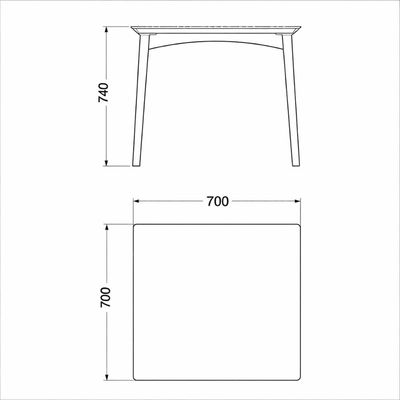 Mesa para 4 Lugares Desmontável Júpiter 70cm em Polipropileno Branco Acrilys