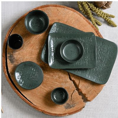 Conjunto Sushi 42 peças Travessas Ramequins Copos Molheiras
