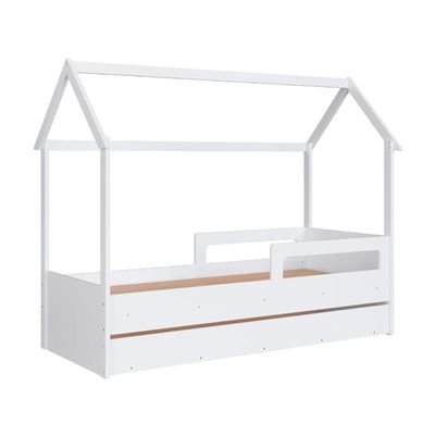 Cama Infantil Montessoriana com Cama Auxiliar Branco Completa Móveis
