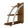 Mesa Lateral Retangular Andes Cedro e Off White