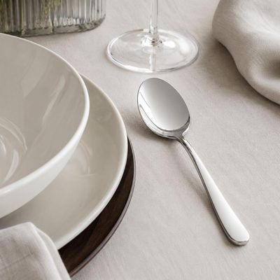 Jogo 12 peças Colher de Mesa Modena Brinox Aço Inox Polido T Inox