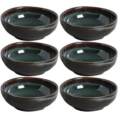6 Ramequins Cerâmica 9x3cm Orgânico Oceano 70ml Porto Brasil