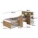 Cama de Solteiro Juvenil com Escrivaninha 90 El Calafate Mel/Arenas