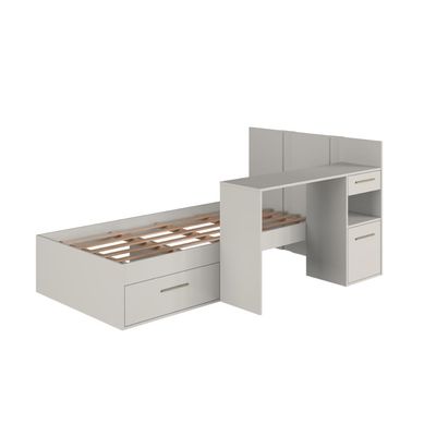 Cama de Solteiro Juvenil com Escrivaninha 90 El Calafate Arenas