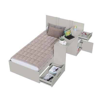 Cama de Solteiro Juvenil com Escrivaninha 90 El Calafate Arenas