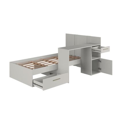 Cama de Solteiro Juvenil com Escrivaninha 90 El Calafate Arenas