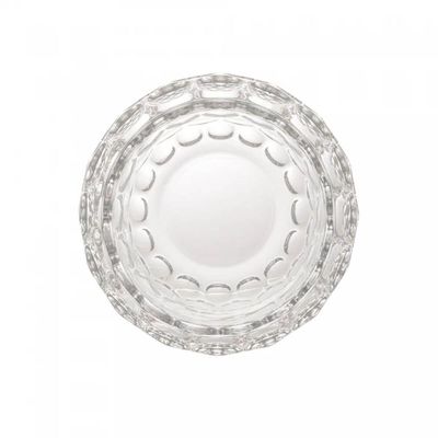Porta Velas de Cristal Bolhas 11x9cm Lyor Mesa de Jantar Apa