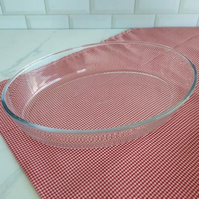 Assadeira Forma Travessa Grande de Vidro Temperado Oval 3,2 Transparente