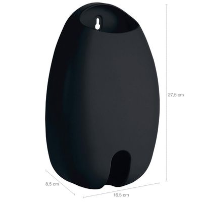 Dispenser Para Sacolas Plástica Puxa Saco Plástico de Parede Preto