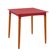 Mesa Tramontina Laura Rattan 70 cm Polipropileno Vermelho Pernas Madeira
