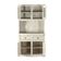 Cristaleira em Madeira 4 Portas 2 Gavetas 105 x 199 cm Patina Branca Elliottiis