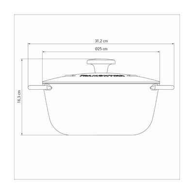 Caçarola Tramontina Trento em Ferro Esmaltado Antiaderente Starflon Excellent 24 cm 4 L