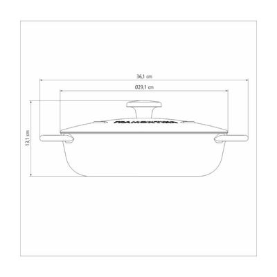 Fritadeira Tramontina Trento em Ferro Esmaltado com Revestimento Interno em Antiaderente Starflon Excelent 28 cm 4,1 L