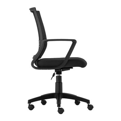 Cadeira de Escritório Giratória Stay Encosto em Tela Universal Base Nylon Assento Crepe Preto Roal