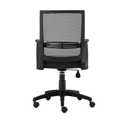 Cadeira de Escritório Giratória Stay Encosto em Tela Universal Base Nylon Assento Crepe Preto Roal