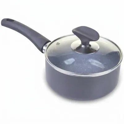 Conjunto de Panelas Cerâmica Cazza Chef Cinza 5 Peças
