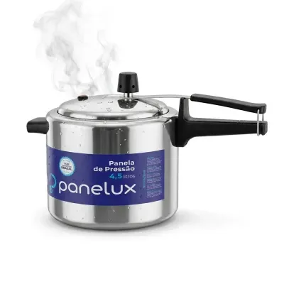 Panela de Pressão Panelux Classic Polida Prata 4,5L