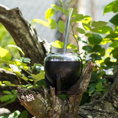 Bomba De Chimarrão Ferro Bomba Para Mate Inteira Lisa Prata
