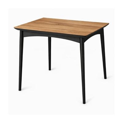 Mesa 4 Lugares Júpiter 70cm em Polipropileno Preto com Impresso Freijó Acrilys