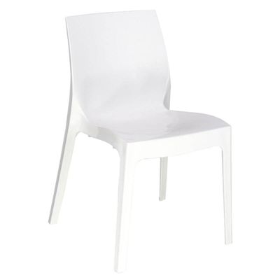 Kit 4 Cadeiras Plástica Branca Tramontina Área Gourmet Cozinha Restaurante Summa Alice