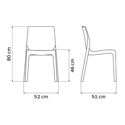 Kit 4 Cadeiras Plástica Branca Tramontina Área Gourmet Cozinha Restaurante Summa Alice