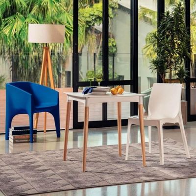 Kit 4 Cadeiras Plástica Branca Tramontina Área Gourmet Cozinha Restaurante Summa Alice