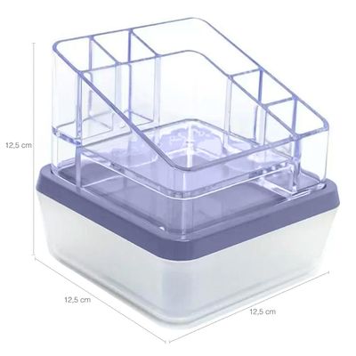 Organizador De Cosméticos 6 Divisórias Caixa Organizadora Mi Lilás