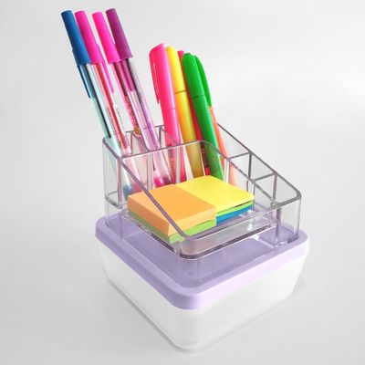 Organizador De Cosméticos 6 Divisórias Caixa Organizadora Mi Lilás