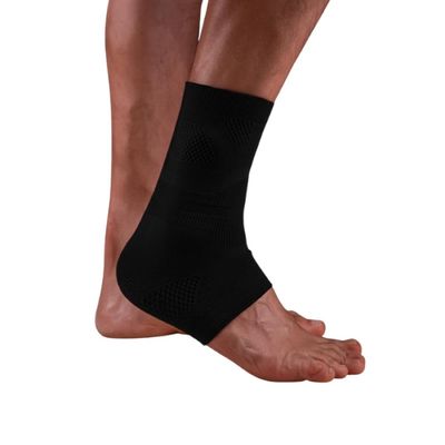 N1 Sport Tornozeleira Linha Pró Preta Tamanho GG KNIT 3D com