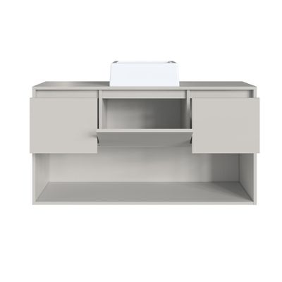 Gabinete de Banheiro Suspenso 110cm com 2 Gavetas Porta e Ni