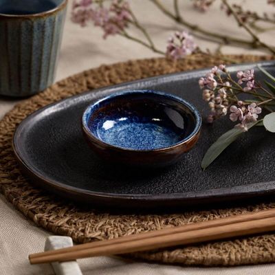 Jogo 24 Molheiras Shoyu Sushi Stoneware Ramequins Titanium 7