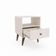 Mesa de Cabeceira 1 Gaveta Curve Off White 45x40x58cm Movelbento